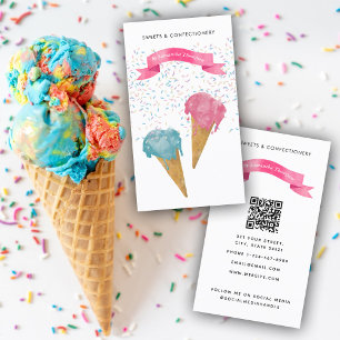 Glass & Sprinkles-bakverk Chef Bakery Visitkort