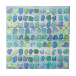 Glass strandDriftwood för hav Kakelplatta