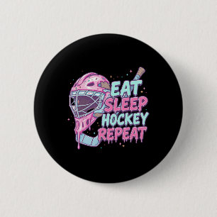 Glass Strömmande Ishockey Målvakt Mask Äta Sova Ho Knapp