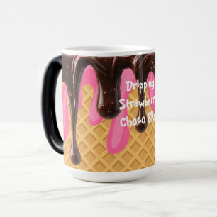 Glass Strömmande Jordgubb Choco Bliss Magisk Mugg