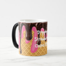 Glass Strömmande Jordgubb Choco Bliss Magisk Mugg