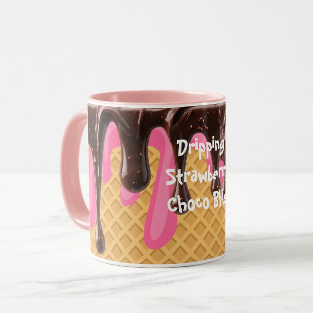 Glass Strömmande Jordgubb Choco Bliss Mugg (Framsida vänster)