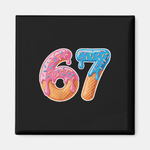 Glass Strömmande Sex Sju 6 7 Meme 67 Magnet