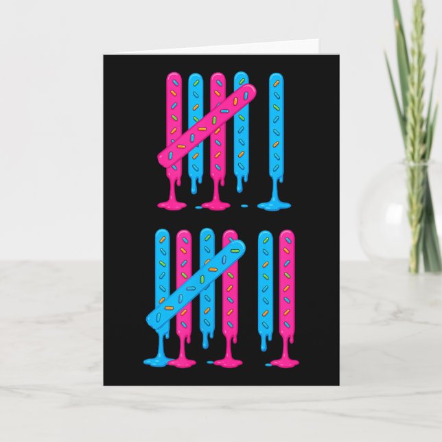 Glass Strömmar Räkne Streck 67 Meme Räkning 6 7 Br Kort (Framsida)