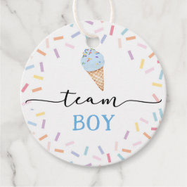 Glass Team Boy eller Girl Gender Reveal Gåvor Etiketter