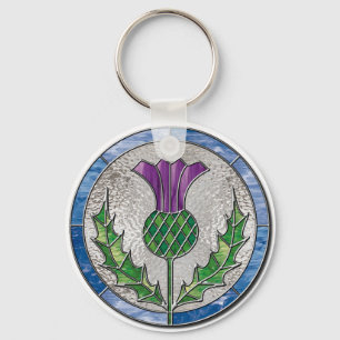Glass Thistle Nyckelring