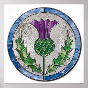Glass Thistle Poster