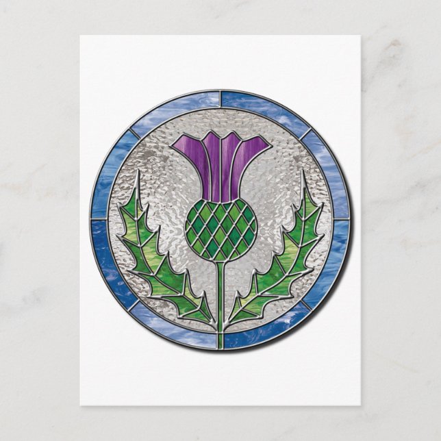 Glass Thistle Vykort (Framsida)