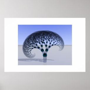 Glass träd poster