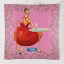 Glass Tray Sq Rosa(Framed Bliss) RFPMDesigns ©️ 20