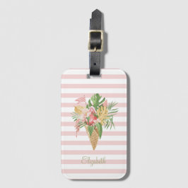 Glass,Tropisk Löv Frukt,Rosa Rand Bagagebricka