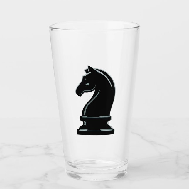 Glass Tumbler Chess 16 onz Glaskopp (Framsida)