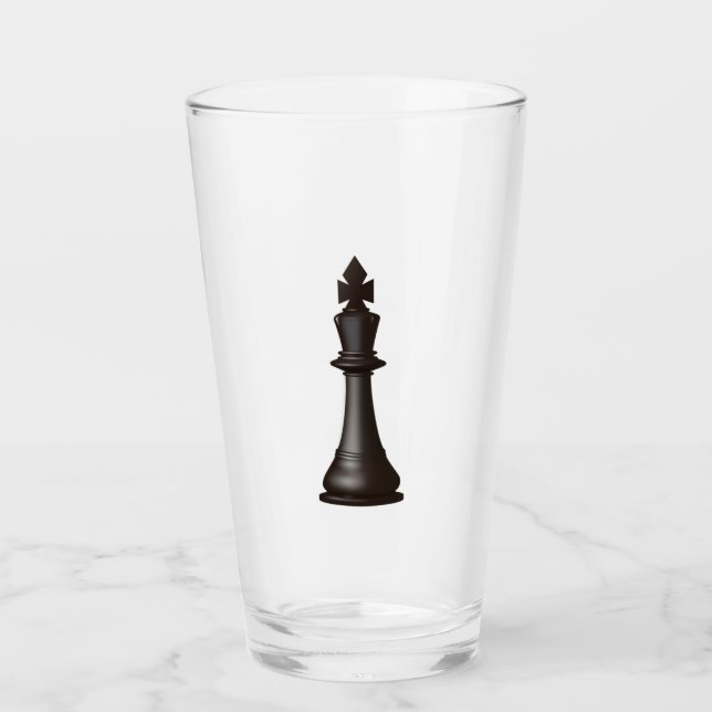 Glass Tumbler Chess 16 onz Glaskopp (Framsida)
