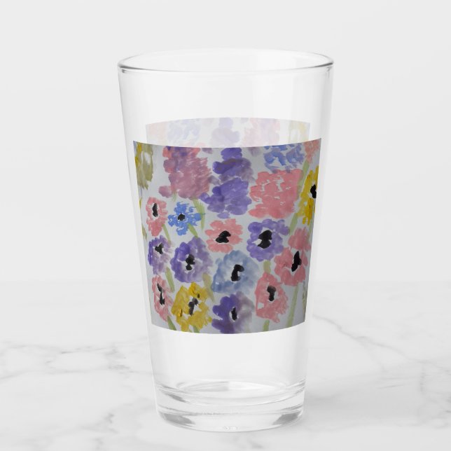 Glass Tumbler för sommarblommor Glaskopp (Framsida)