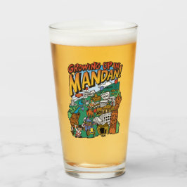 Glass Tumbler "Growing up in Mandan" Glaskopp