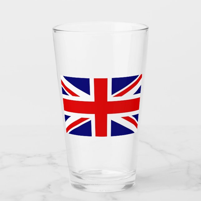 Glass Tumbler United Kingdom Flag Glaskopp (Framsida)