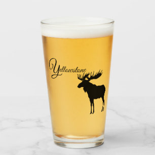 Glass Tumbler-Yellowstone älg Glaskopp