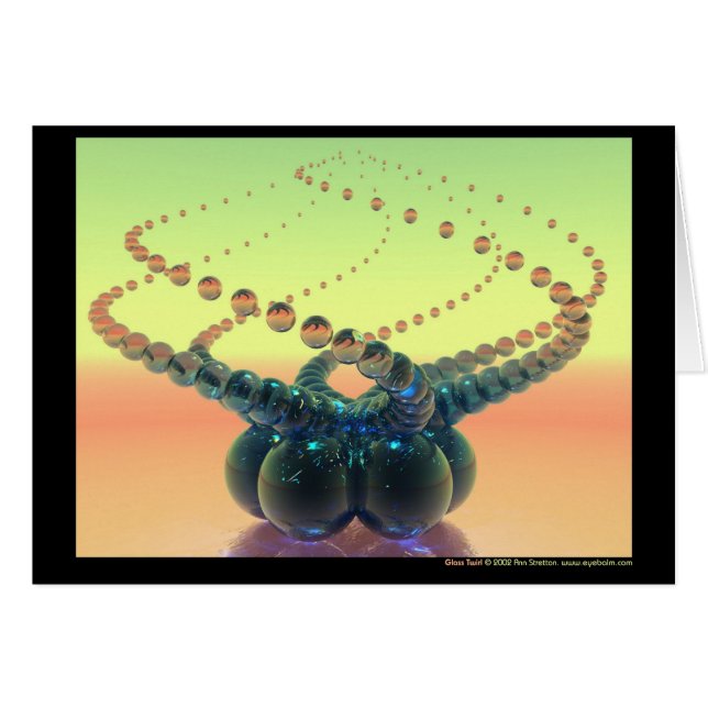 Glass Twirl Hälsningskort (Framsidan Horizontal)