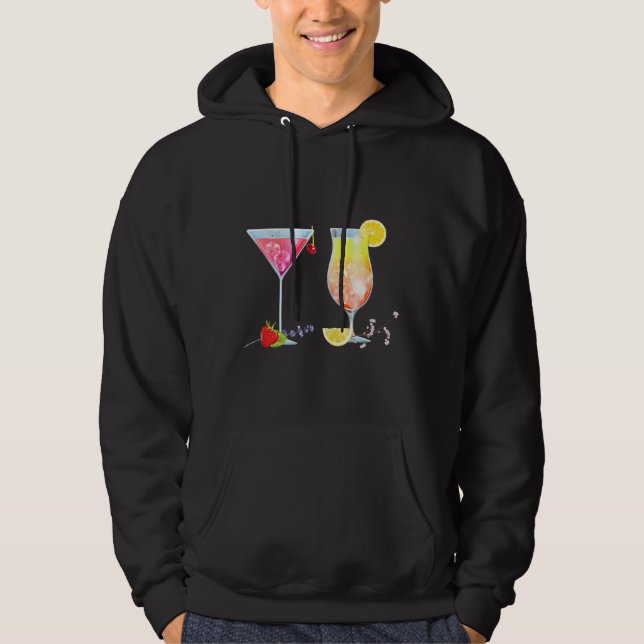 Glass Vin för Vin Hoodie (Framsida)