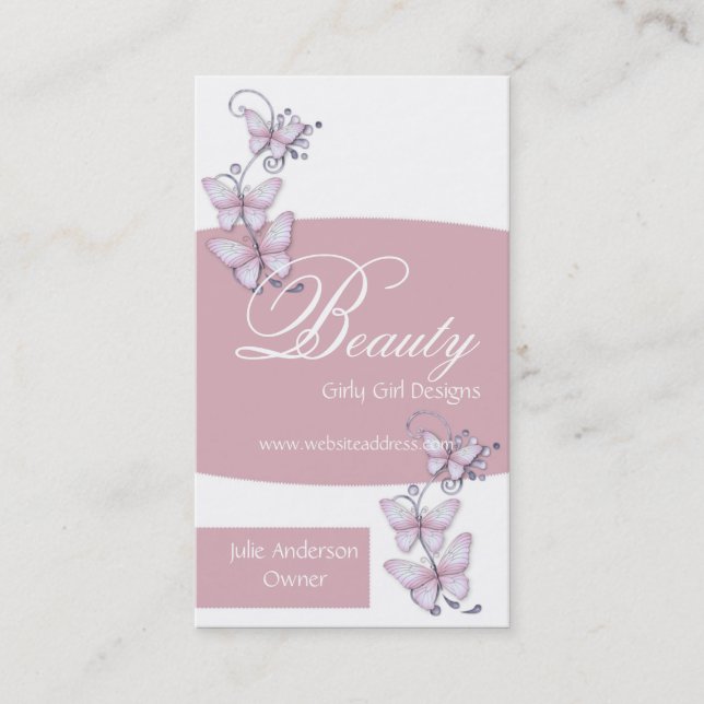 Glass visitkortar för fjärilsdesign 2 visitkort (Framsida)