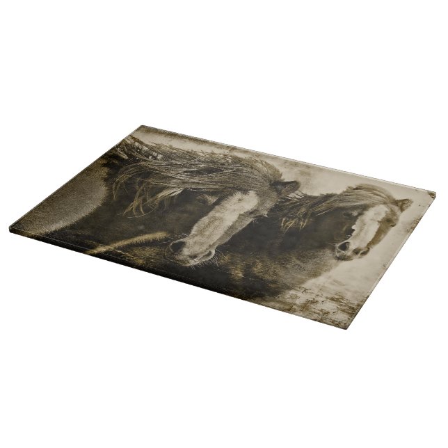 Glass western häst för skärbräda (Hörn)