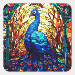 Glass Wildlife Art Fyrkantigt Klistermärke