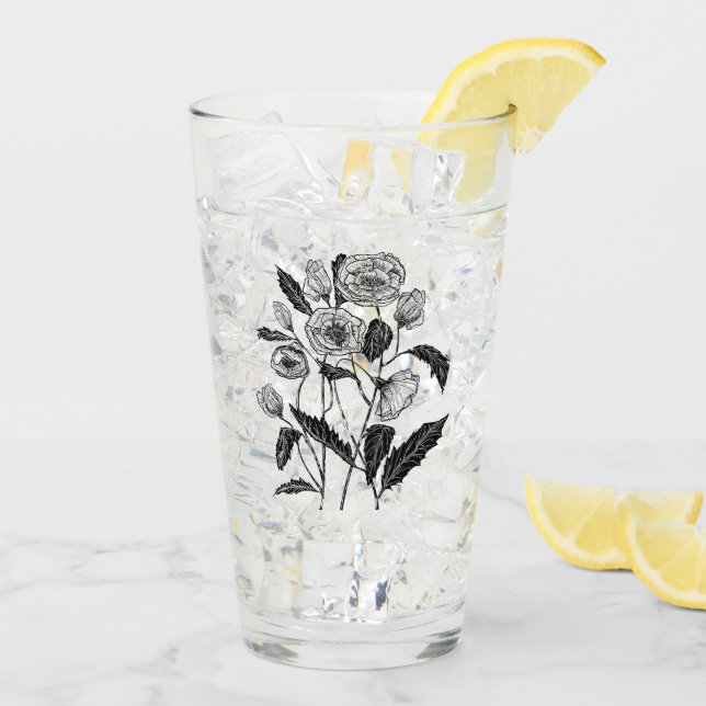 Glass wirh Poppy Glaskopp (Bakside Is)