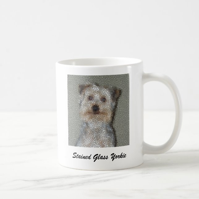 Glass Yorkie, fastsatt Kaffemugg (Höger)