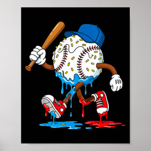 Glassad Isglass Baseball Sts Baseball Livsstil Poj Poster