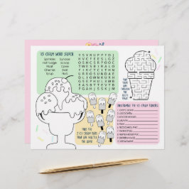 Glassaktivitetsark för barnkalas