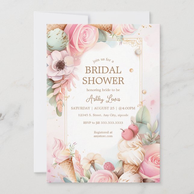 Glassblommor glassar glasskoner inbjudningar (Framsida)