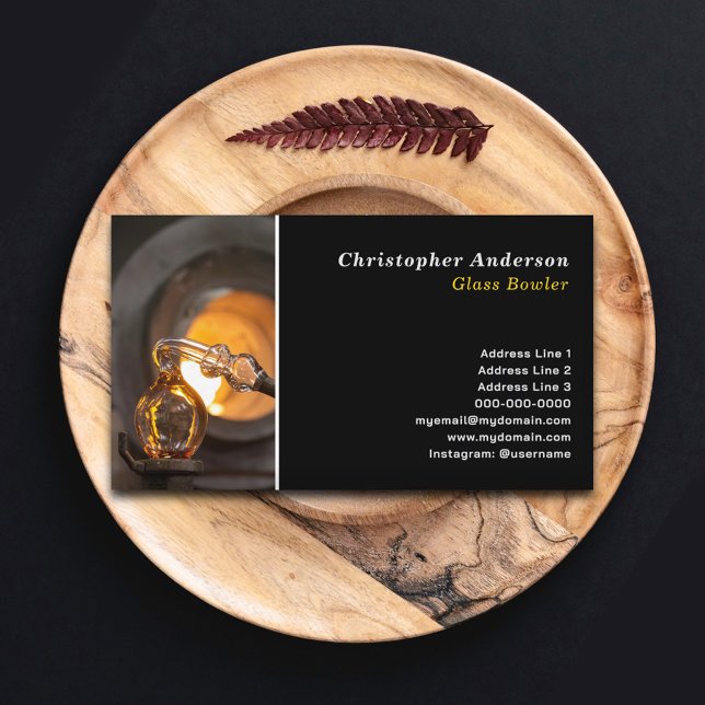 Glassblower-Affärskort Visitkort (Glassblower Business Card)