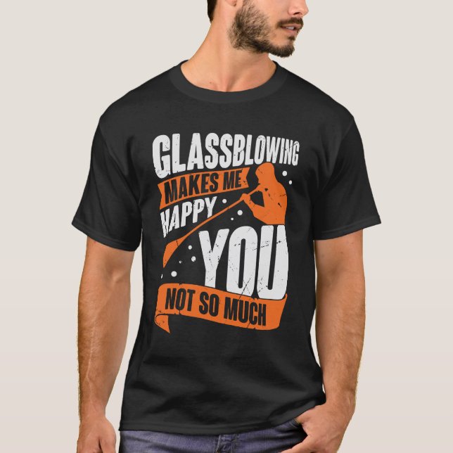 Glassblower-gaffel, Glassworking-jobb Glassblower  T Shirt (Framsida)