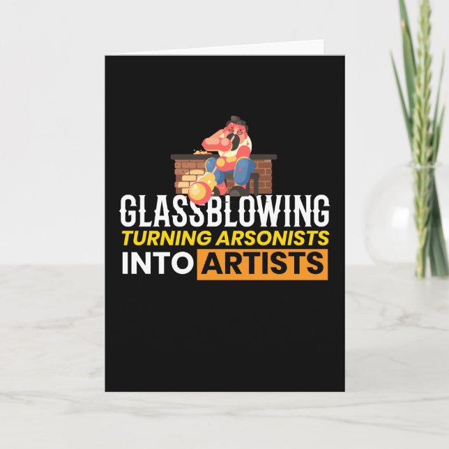 Glassblowing Artist Glassblowing Art Kort (Framsida)