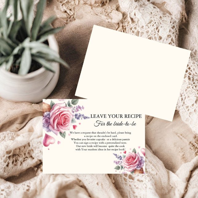 Glassbröllopstårta begär recept för bruden rådkort (Skapare uppladdad)