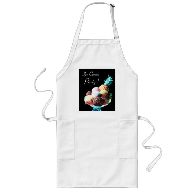 GLASSBURKSPARTY, ÖKENBUTIK, svart Långt Förkläde (Framsidan)
