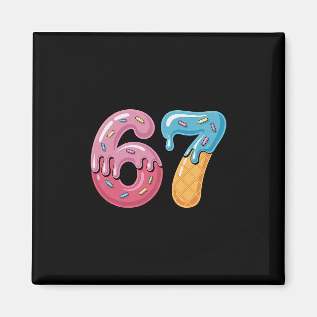 Glassdricks Drip Six Seven Sport Coola Meme 67 Rol Magnet (Framsidan)