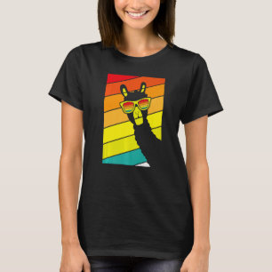 Glasses Llama Retro Stil Alpaca Llama Vicuña Lami T Shirt