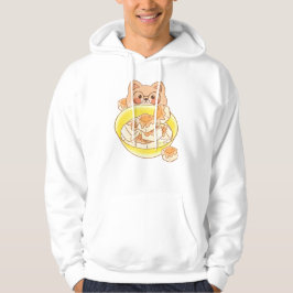 Glasses Shiba Piou: Kawaii Tofu Bowl Utmaning Hoodie