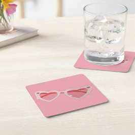 Glasses Underlägg Papper Kvadrat