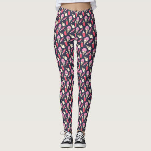 Glassgrädden och lökar i mönster leggings