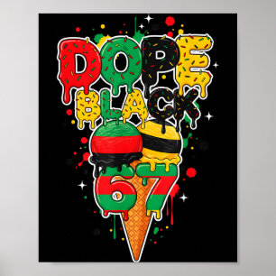 Glassigt Drip Sex Sju Meme 6 7 Svarta Historik Mån Poster