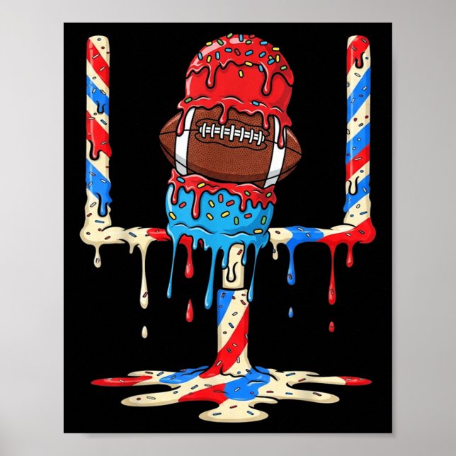 Glassigt läckande fotbollsmål Fotboll läcker Pa Poster (Framsidan)