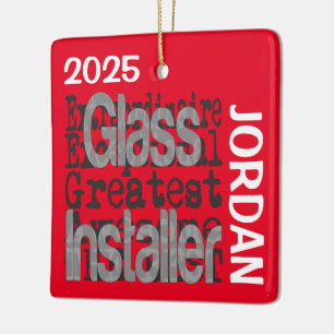 Glassinstallatör Extraordinaire ANPASSAD Julgransprydnad Keramik