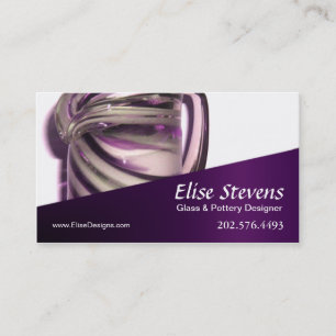 "Glassique" - Glass design, krukmakeriformgivare Visitkort