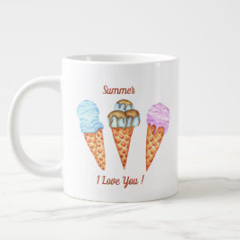 Glasskaka Jag älskar dig Söt sommar Jumbo Mugg