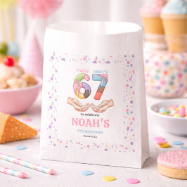 Glasskaka ”Six Seven” 7-års födelsedagsfest för ba