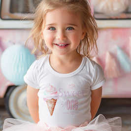 Glasskaka Sweet One 1-års födelsedagsfest T Shirt