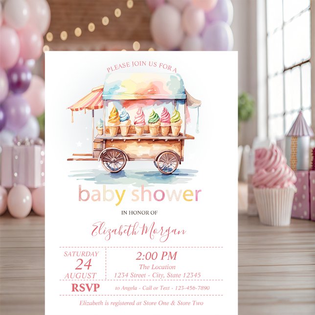 Glasskakor prickiga baby shower inbjudningar (Skapare uppladdad)