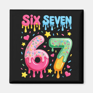 Glasskål 67 Meme Rollig Sex Sju Gen Alpha Slang Magnet